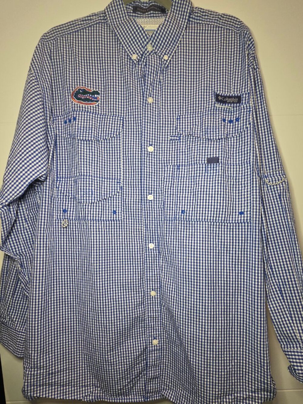 UF University of Florida Gators Columbia LARGE Super Bonehead Long Sleeve Shirt